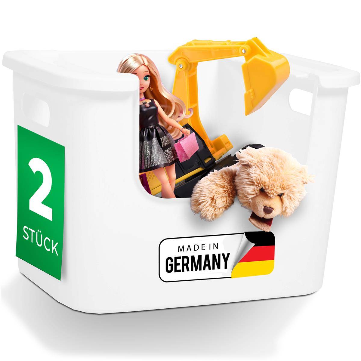 Novaliv 2x Aufbewahrungsbox Bad Organizer Kleiderschrank Schubladen Ordnungssystem Weiß Wohnmobil Schrank Organizer Box Badezimmer organizer