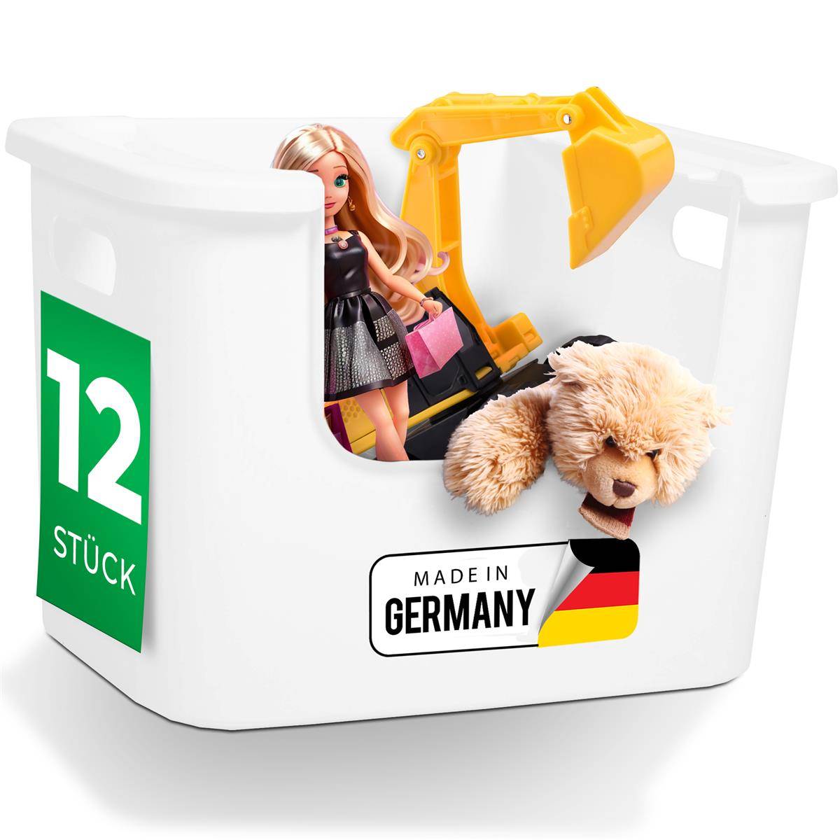 Novaliv 12x Aufbewahrungsbox Bad Organizer Kleiderschrank Schubladen Ordnungssystem Weiß Wohnmobil Schrank Organizer Box Badezimmer organizer