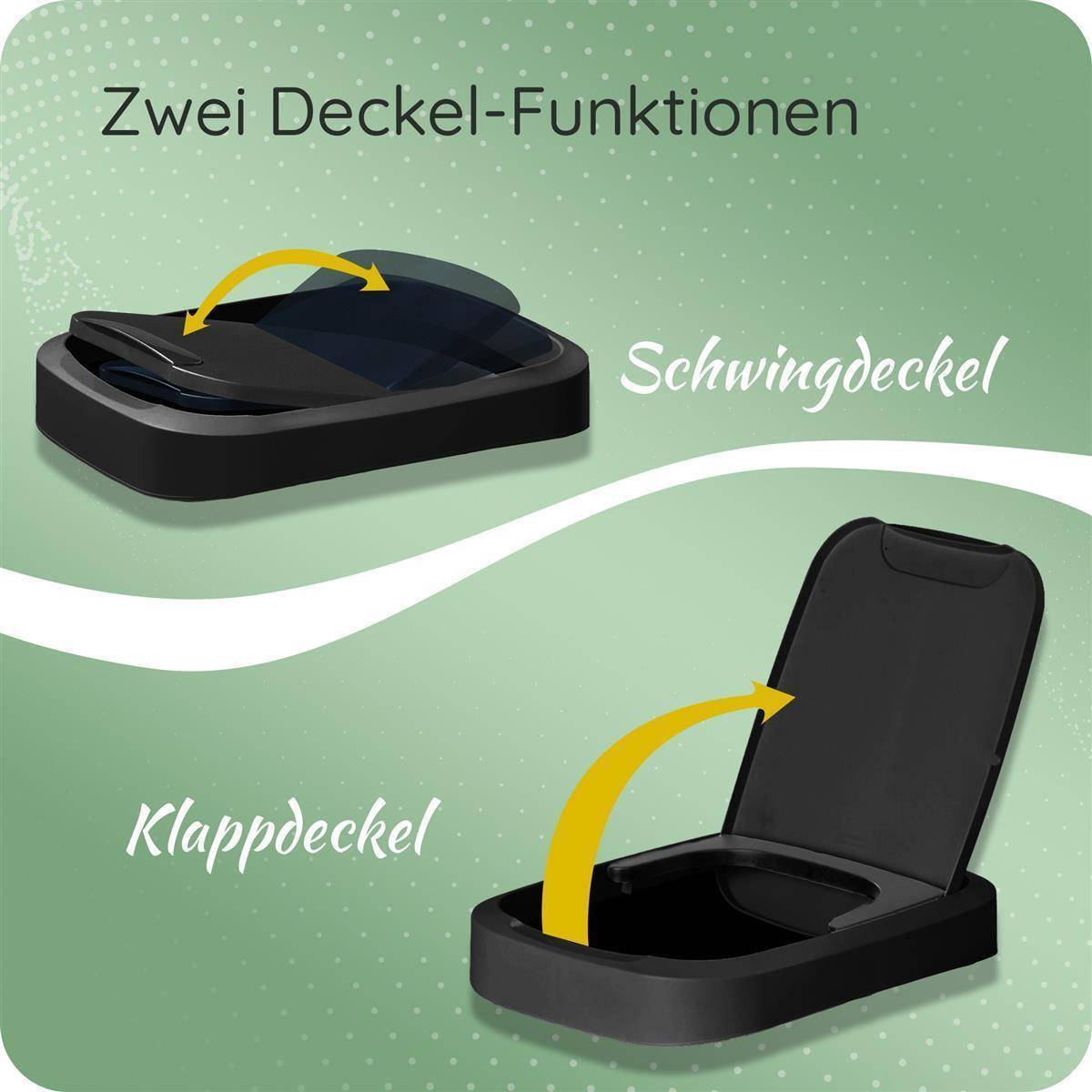 Novaliv Müllsackständer mit Deckel für 70L-120L Müllsäcke, extra Robust & fester Stand Outdoor geeignet, gelber Sack Müllständer Gelbersack-Hal