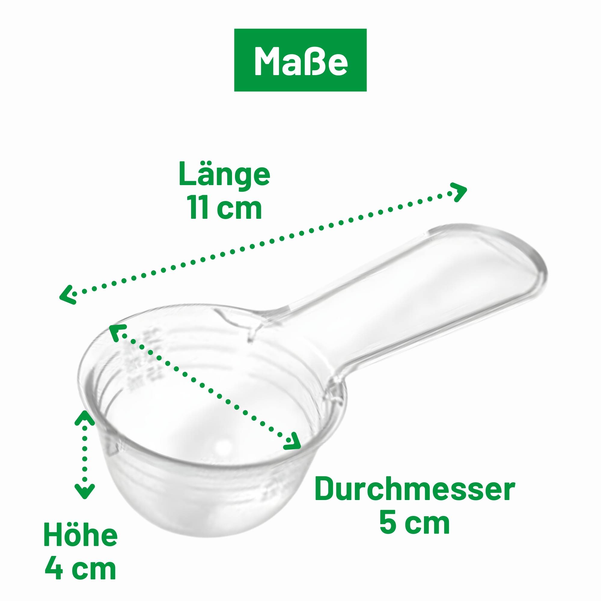 Novaliv 4x Messlöffel 30g robuster Kunststoff Made in Germany präzise Dosierung von Pulvern und Flüssigkeiten für Küche Fitness Haushalt Perfekt