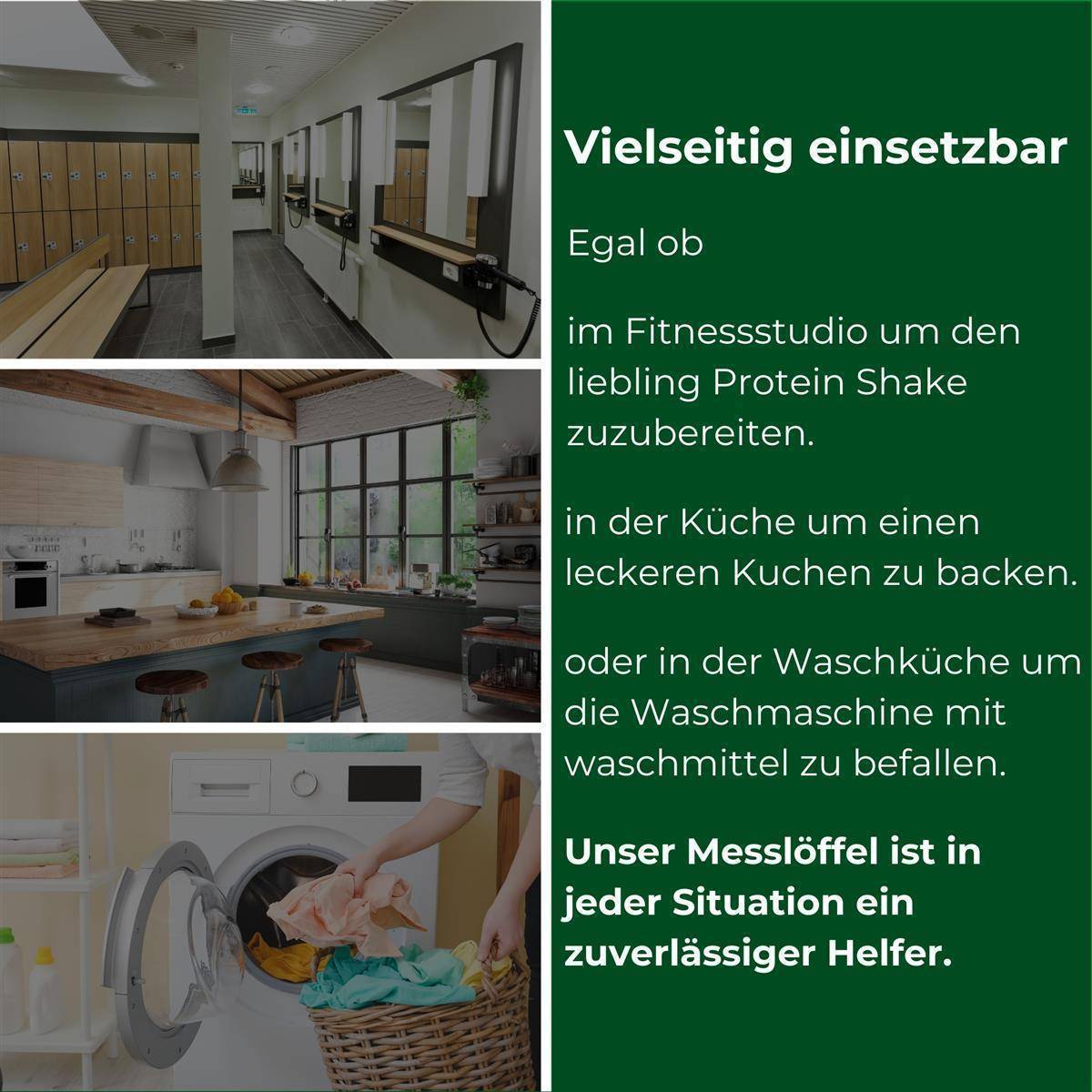 Novaliv 30g Messlöffel robuster Kunststoff Made in Germany präzise Dosierung von Pulvern und Flüssigkeiten für Küche Fitness Haushalt Perfekt fü