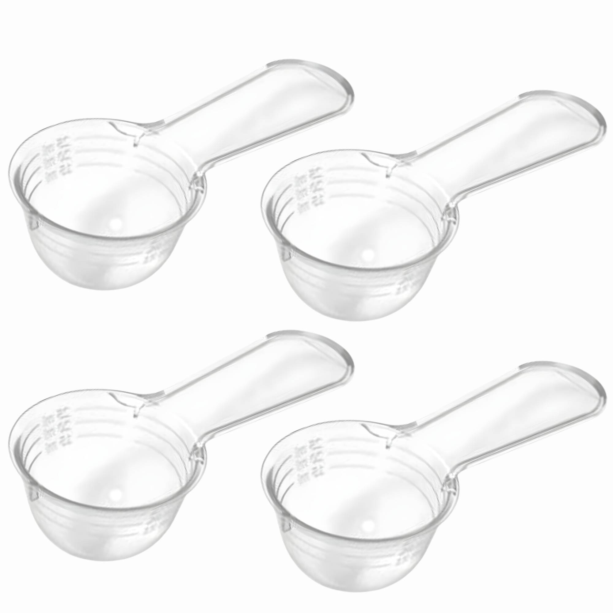 Novaliv 4x Messlöffel 30g robuster Kunststoff Made in Germany präzise Dosierung von Pulvern und Flüssigkeiten für Küche Fitness Haushalt Perfekt