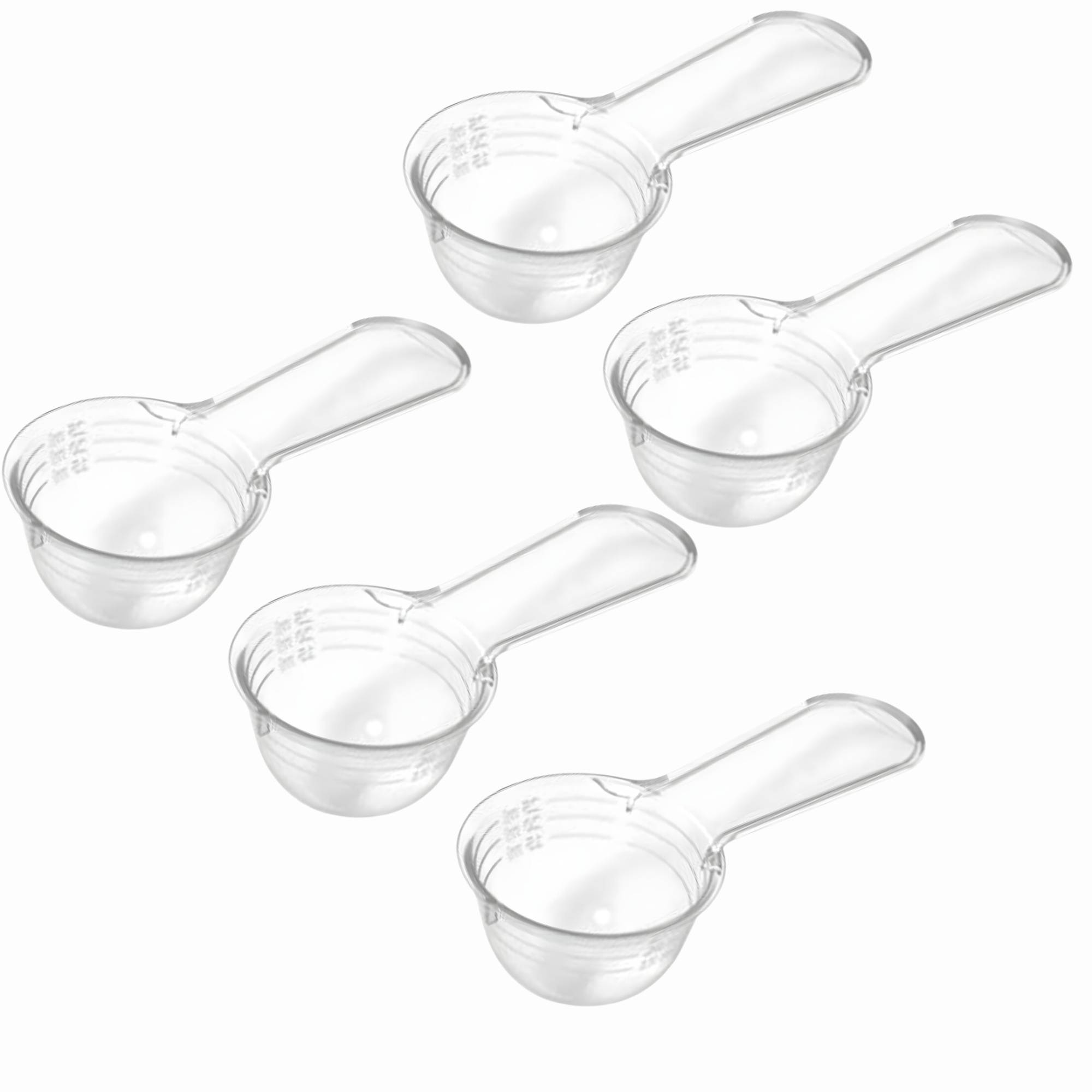 Novaliv 5x Messlöffel 30g robuster Kunststoff Made in Germany präzise Dosierung von Pulvern und Flüssigkeiten für Küche Fitness Haushalt Perfekt