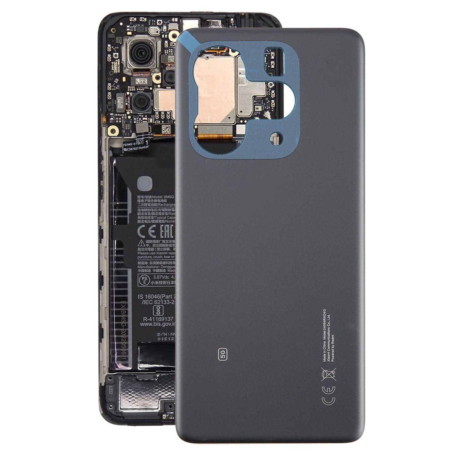 Für Xiaomi Redmi Note 14 5G Akkudeckel Battery Back Cover Ersatzteil Schwarz