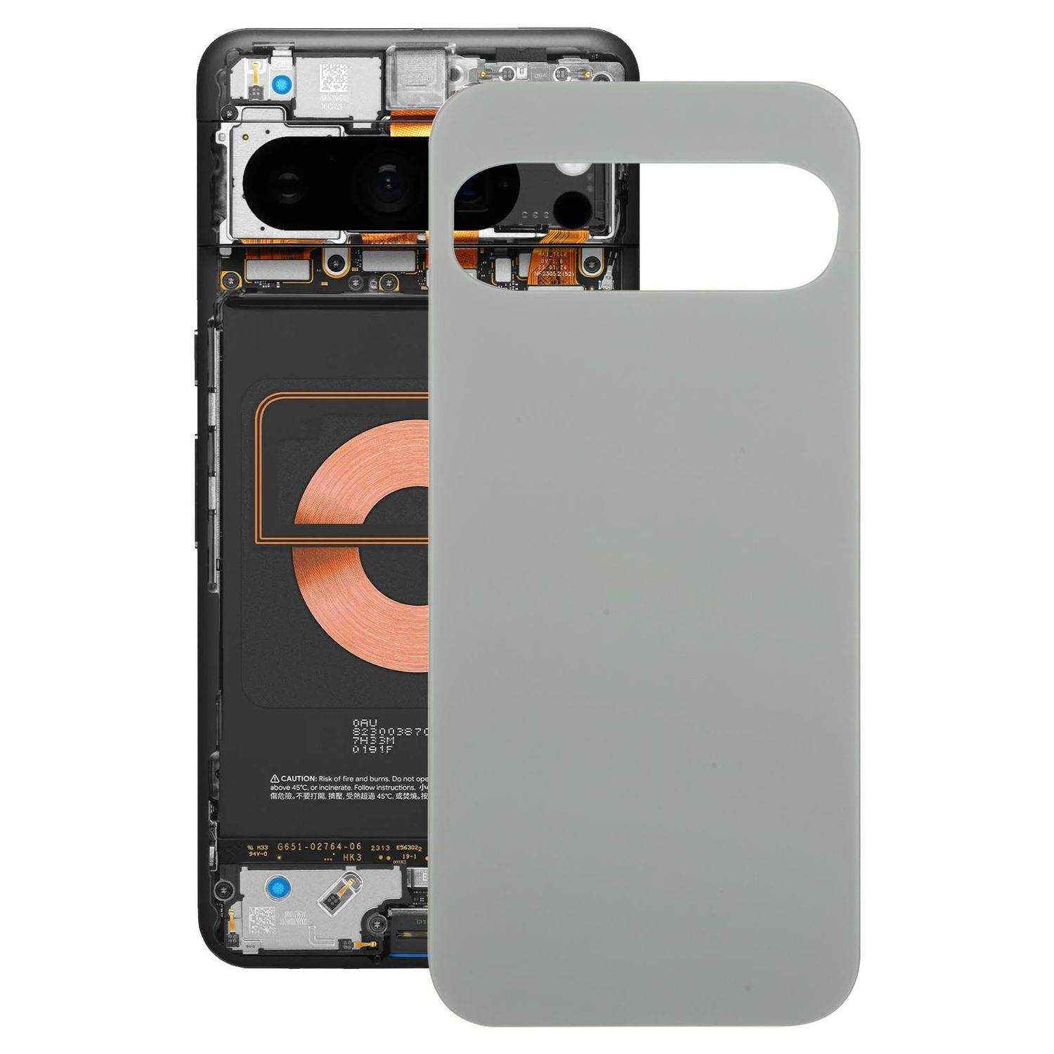 Für Google Pixel 9 Pro Akkudeckel Battery Back Cover Ersatzteil Reparatur Grau
