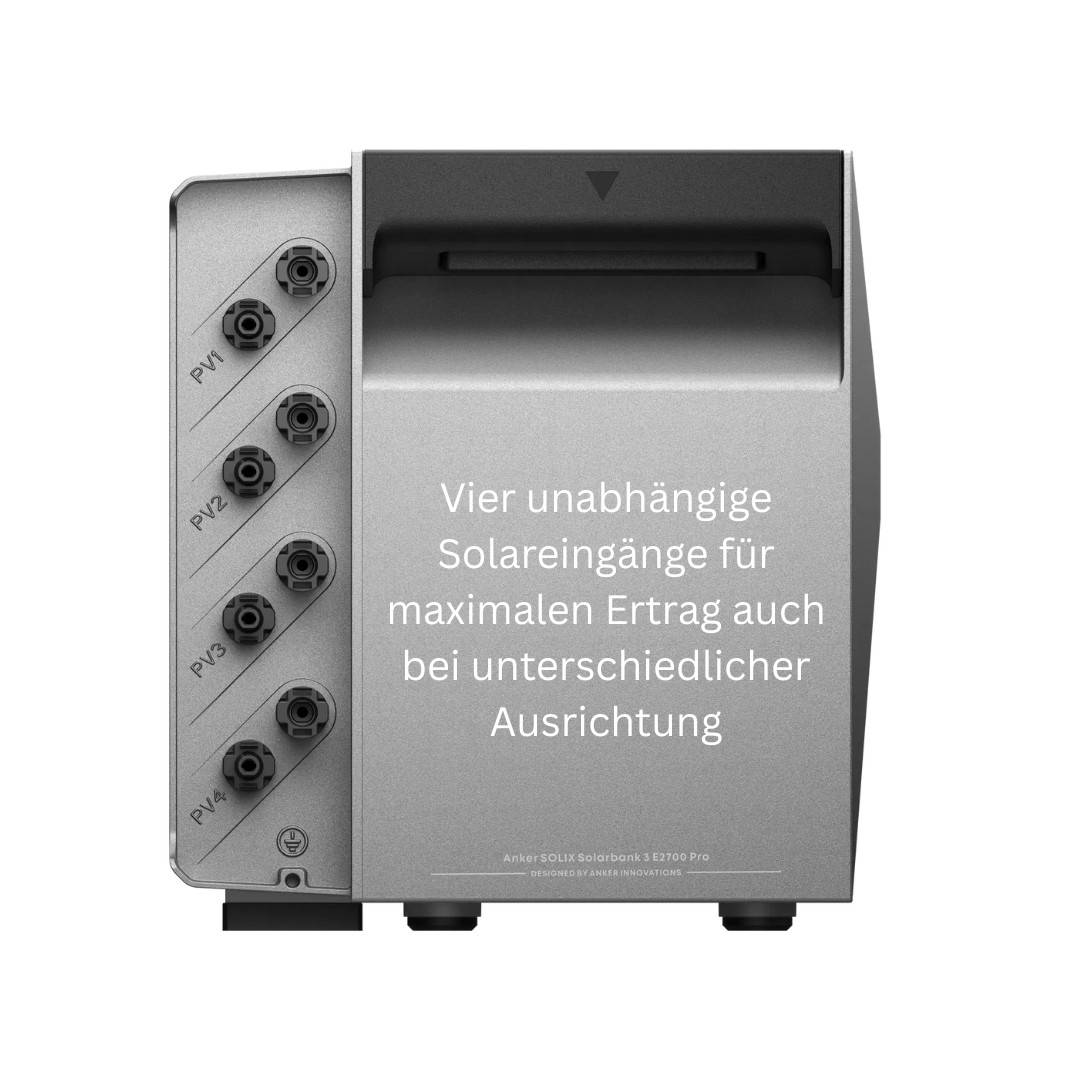 Anker Solarbank 3 – bidirektionaler Speicher für Balkonkraftwerk 2,7 kWh, max. 8 Solarmodule, im MyVoltaics® Bundle, ohne Smart-Meter