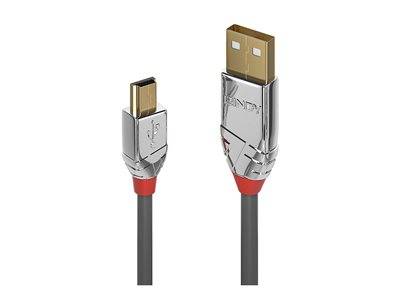 LINDY USB 2.0 Kabel Typ A/Mini-B Cromo Line M/M 0.5m Multimedia-Technik USB-Kabel