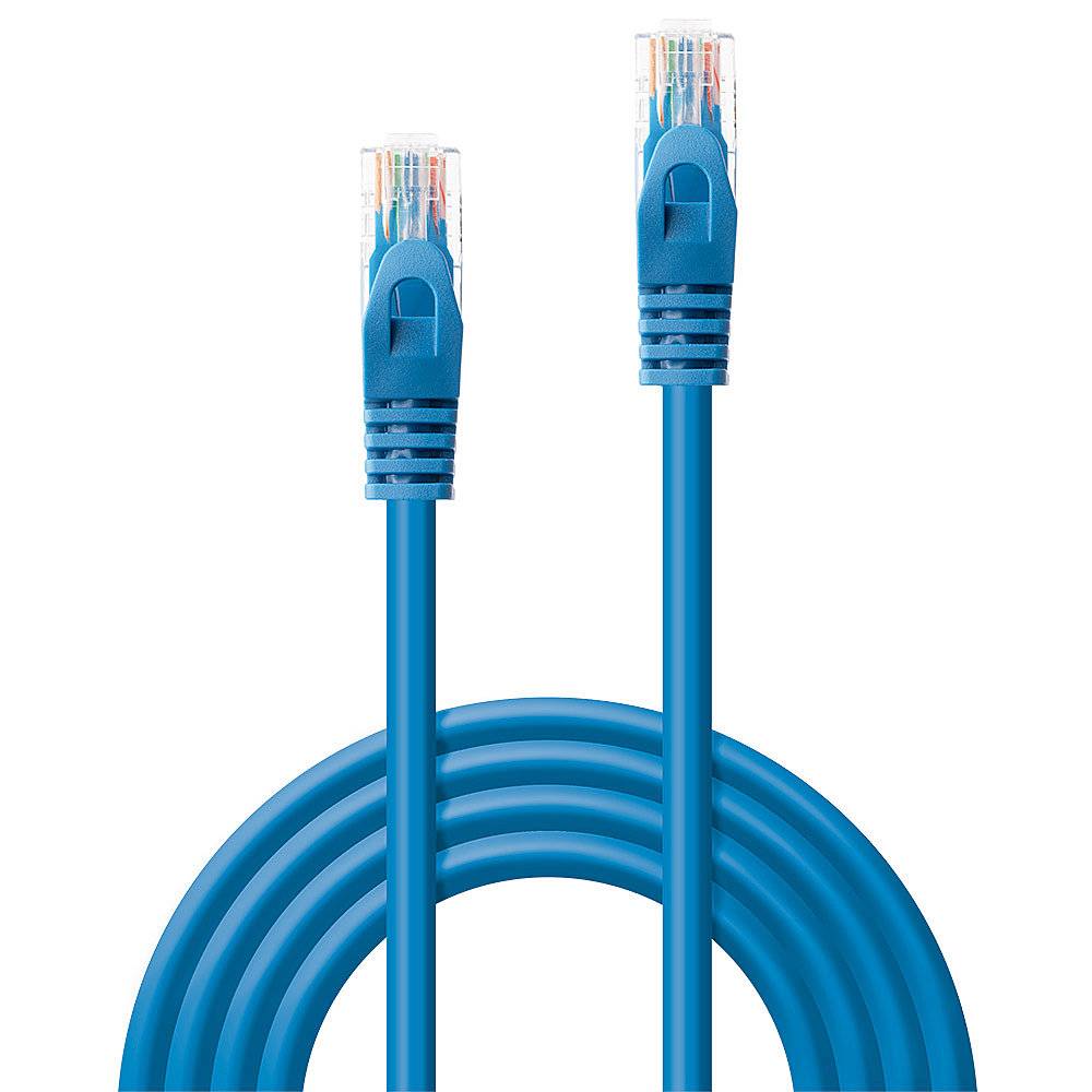 LINDY Patchkabel Cat6 U/UTP Basic blau 0.50m Kabel RJ45 Cat.6