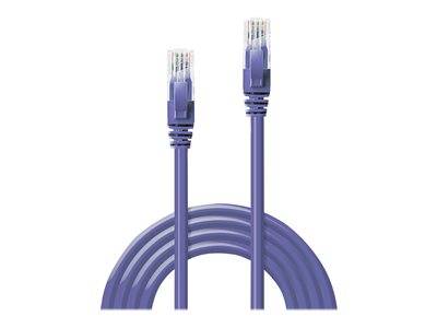 LINDY Patchkabel Cat6 U/UTP violett 3.00m Kabel RJ45 Cat.6