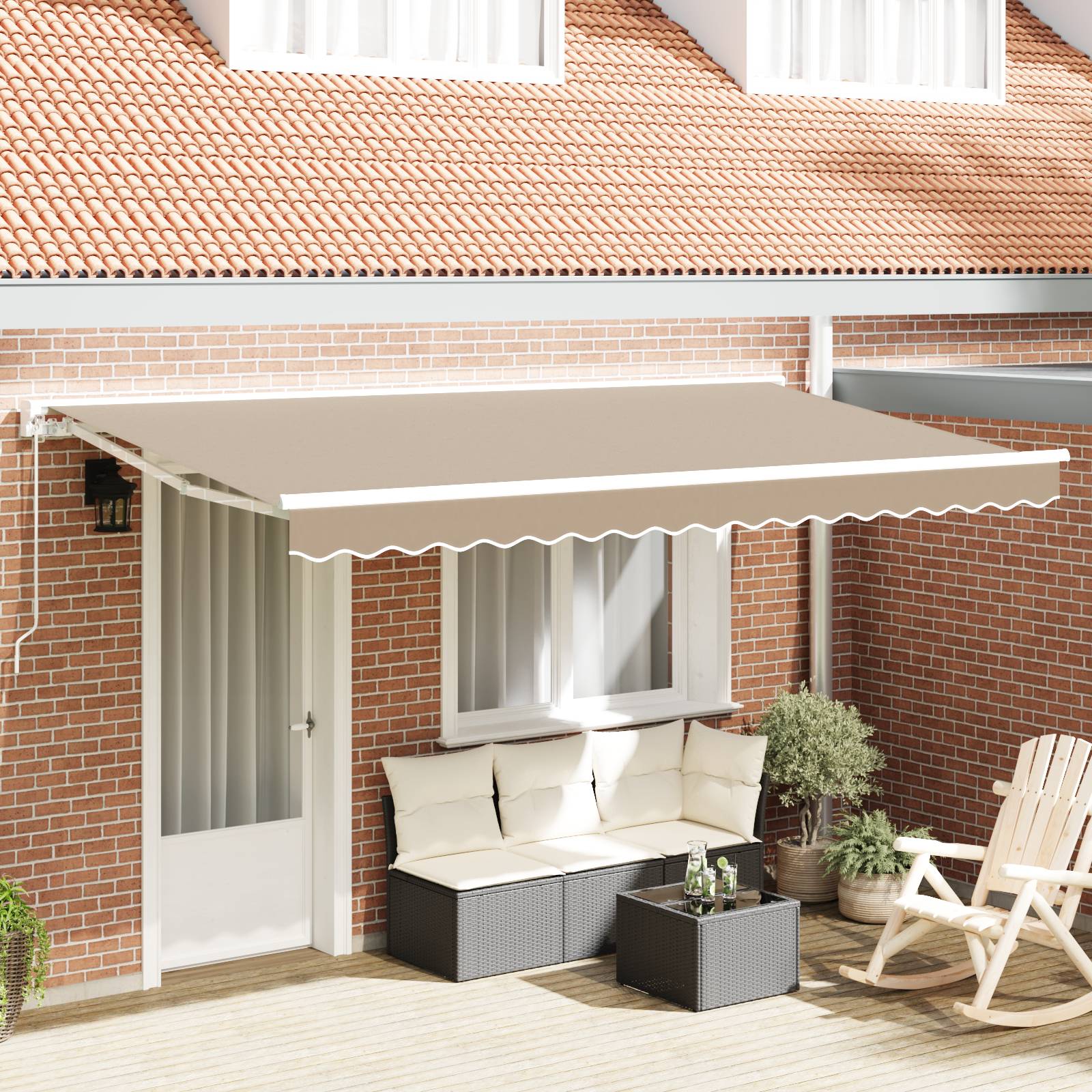 vidaXL Ersatzstoff für 4x2 m Rahmen Beige