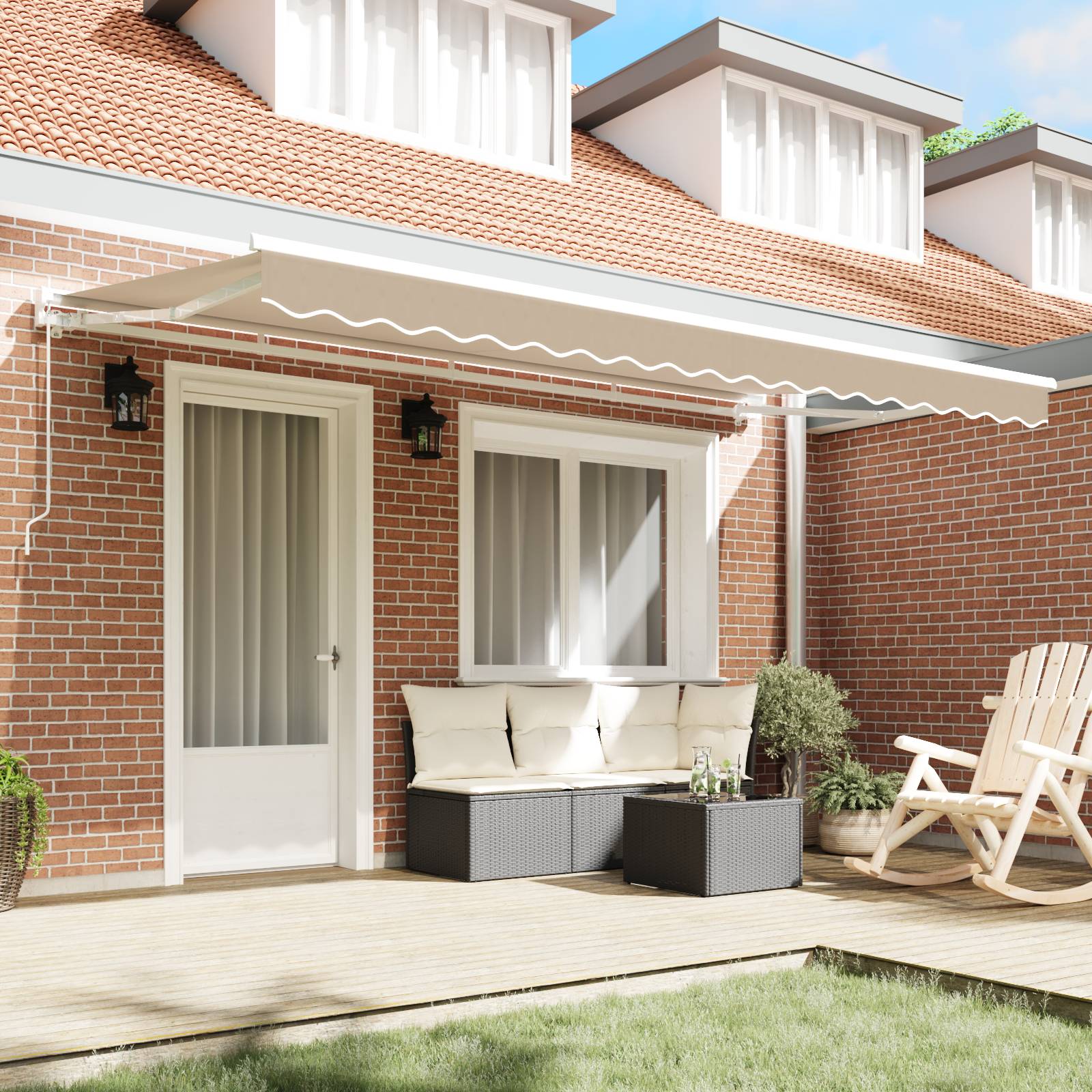 vidaXL Ersatzstoff für 4x2 m Rahmen Beige