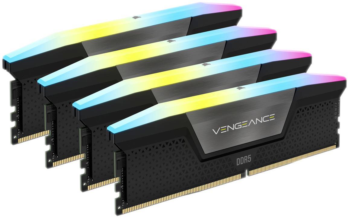 DDR5 64GB PC 6600 CL32 CORSAIR KIT (4x16GB) VENGEANCE RGB B retail Multimedia-Technik Speichermodule
