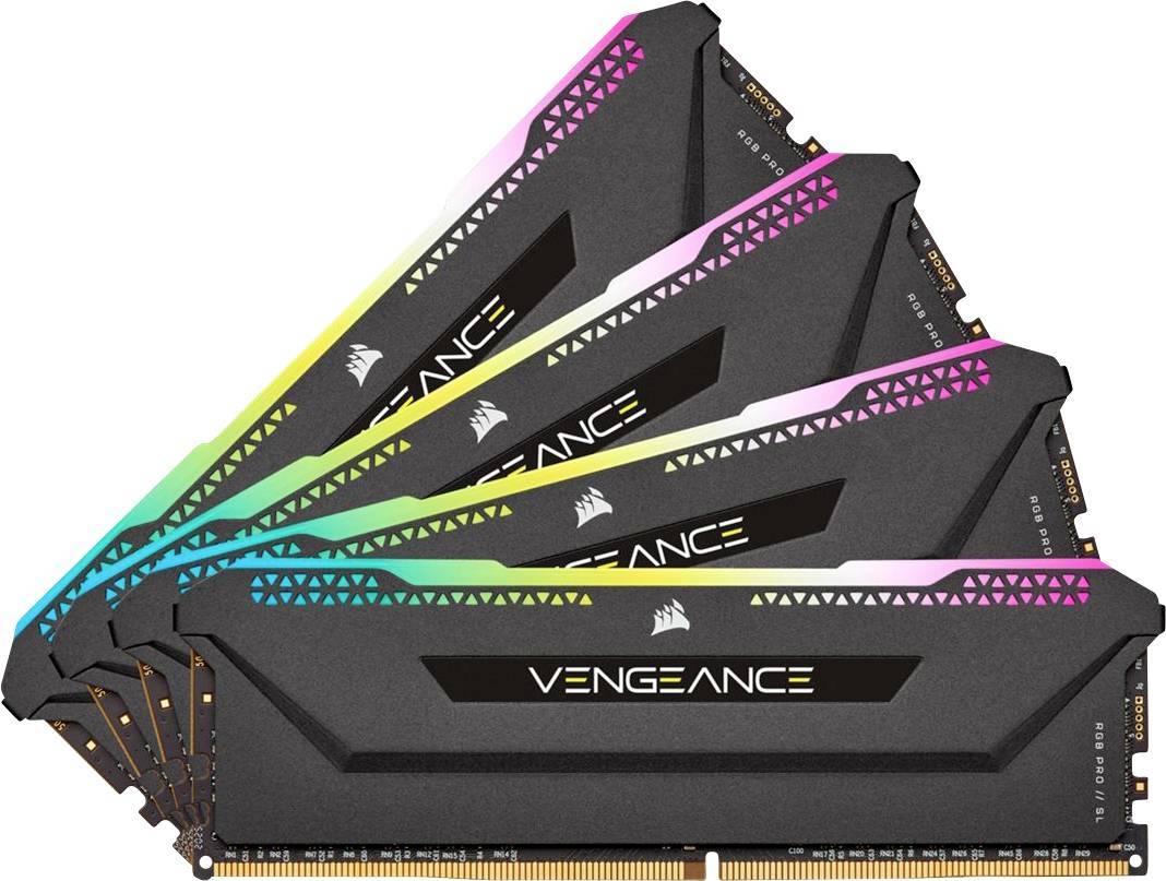 DDR4 64GB PC 3200 CL16 CORSAIR KIT (4x16GB) VENGEANCE RGB retail Multimedia-Technik Speichermodule