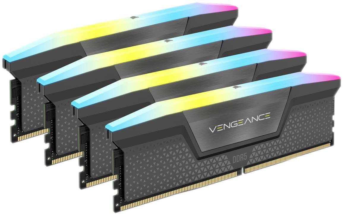 DDR5 64GB PC 5600 CL36 CORSAIR KIT (4x16GB) VENGEANCE RGB retail Multimedia-Technik Speichermodule