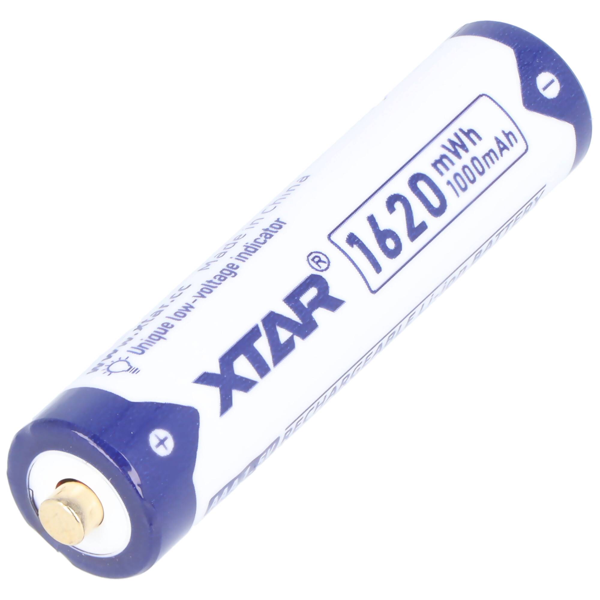 4 Stück XTAR AAA Micro LR03, Li-Ion Akku, 1,5V, 1000mAh, 1620mWh, Aufladbar mit LED-Indikator, mit Aufbewahrungsbox