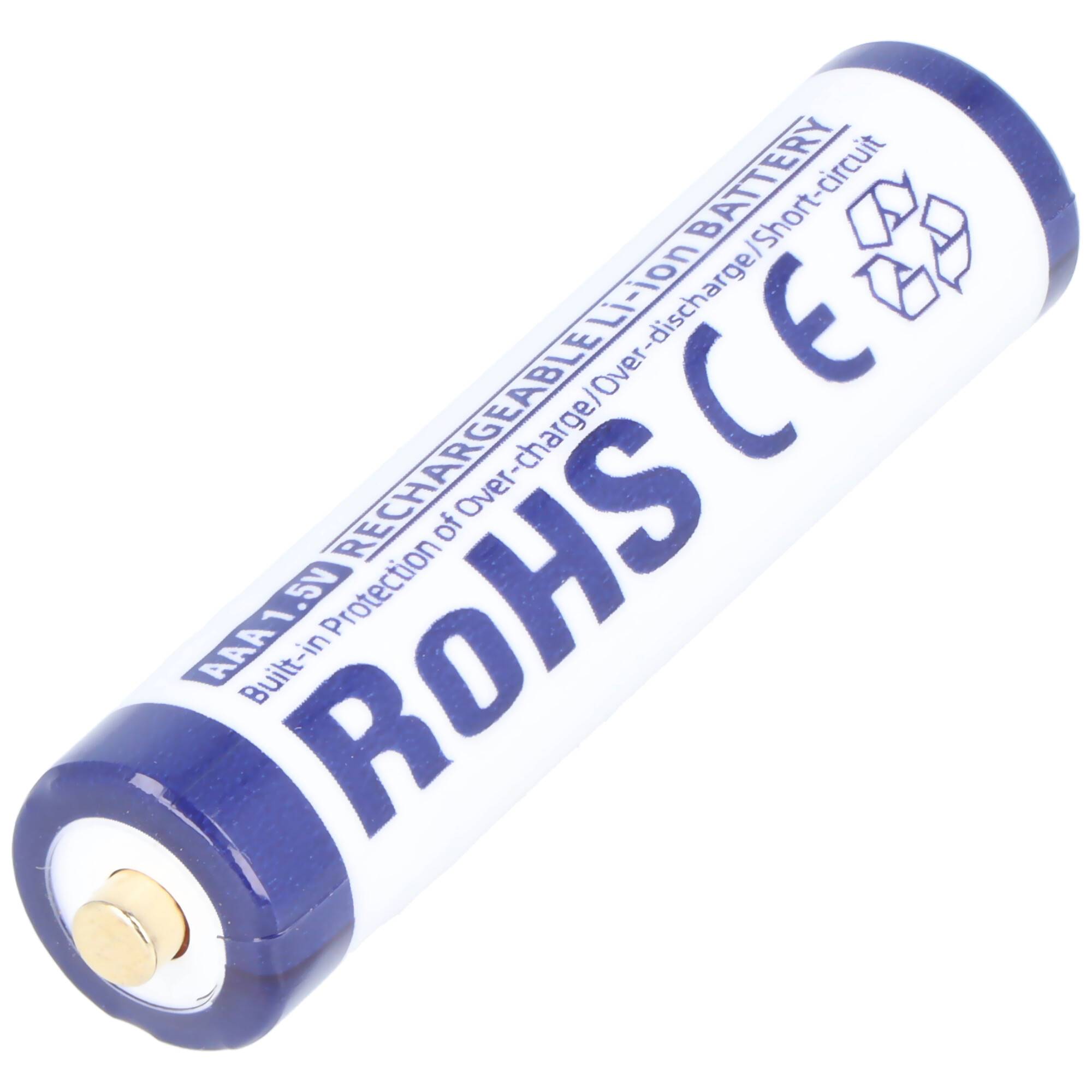 4 Stück XTAR AAA Micro LR03, Li-Ion Akku, 1,5V, 1000mAh, 1620mWh, Aufladbar mit LED-Indikator, mit Aufbewahrungsbox