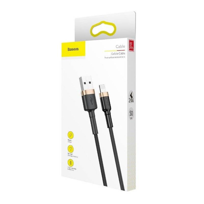 Baseus Cafule Kabel USB Lightning 2A 3m (Gold+Schwarz)