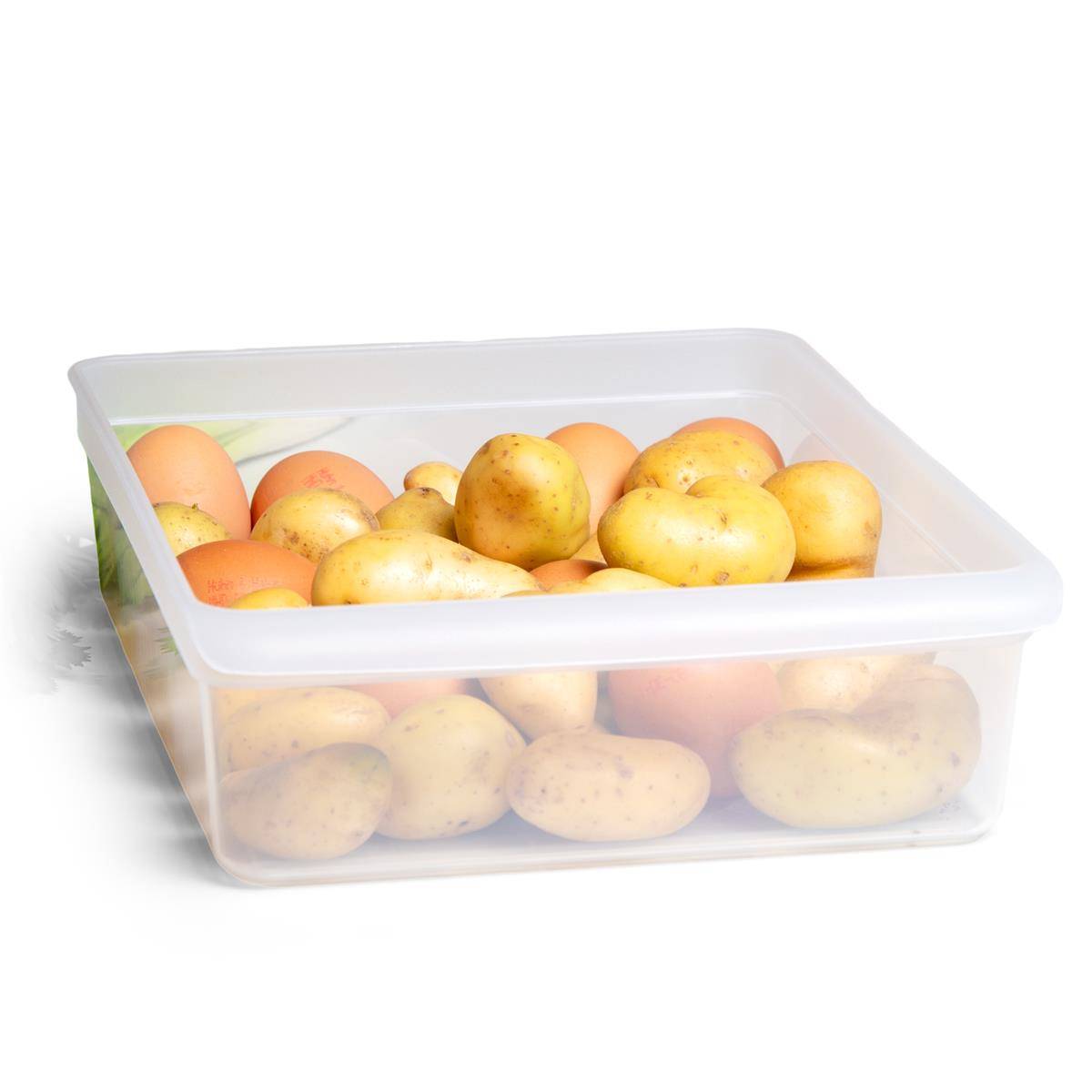 Novaliv Kühlschrank Organizer 30,5 x 7,5 x 22 cm BPA-frei Küchenordnung Made in Germany Schubladen Organizer Lebensmittelecht Aufbewahrung für Küc