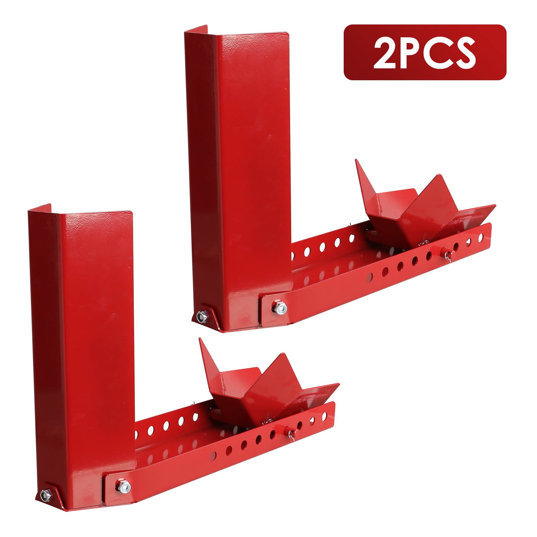 Motorrad Ständer 2er Motorradwippe Anhänger Verladehilfe einstellbar Motorradständer Vorderradklemme mit 3 Ankerbolzenlöchern Transportständer Ra