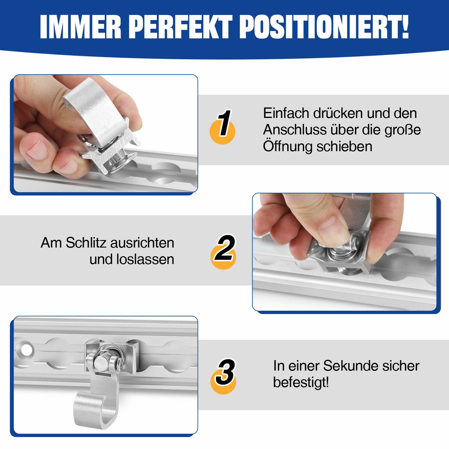 Single Endfitting für Airlineschiene 20 Stück