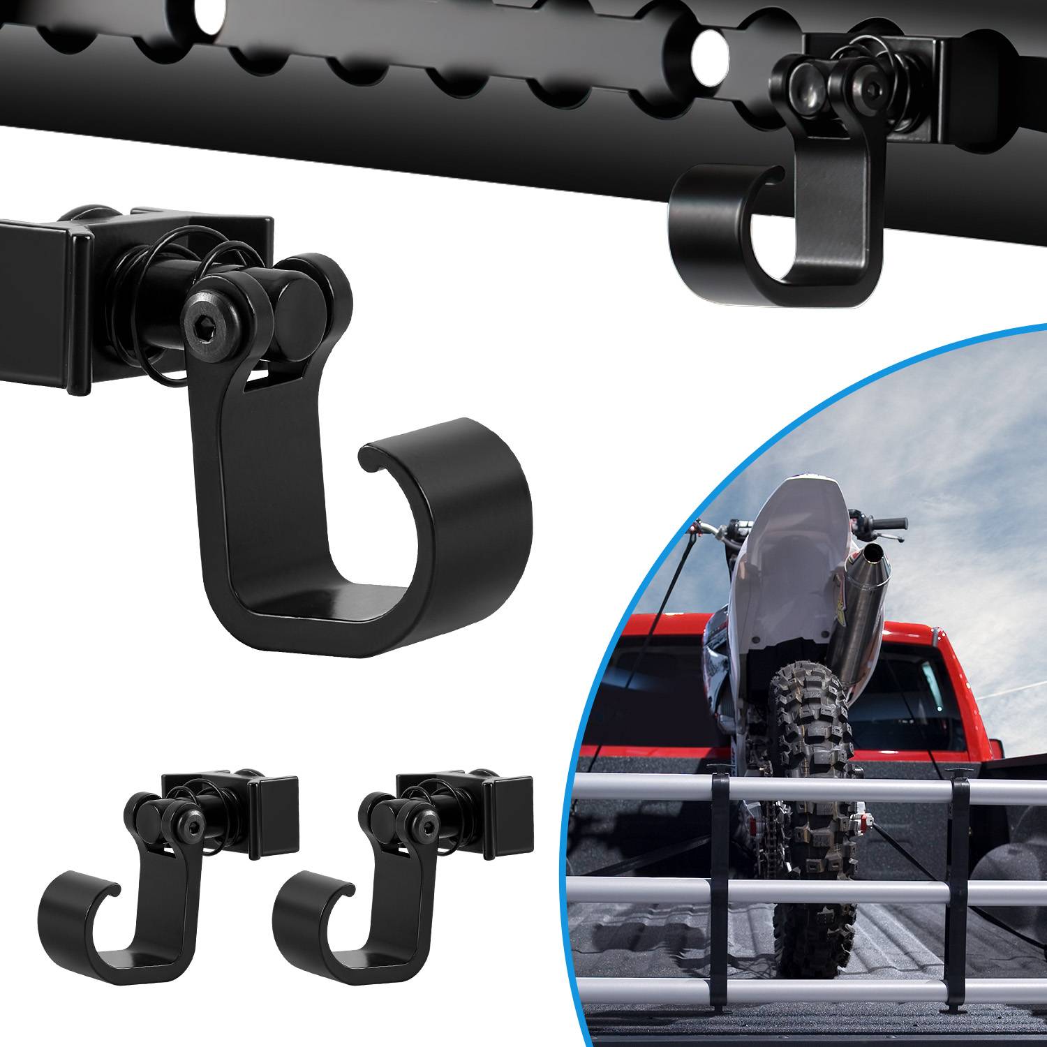 Single Fitting mit Haken für Airlineschiene Endbeschlag Endfittinge Zurrschiene 10 Stück