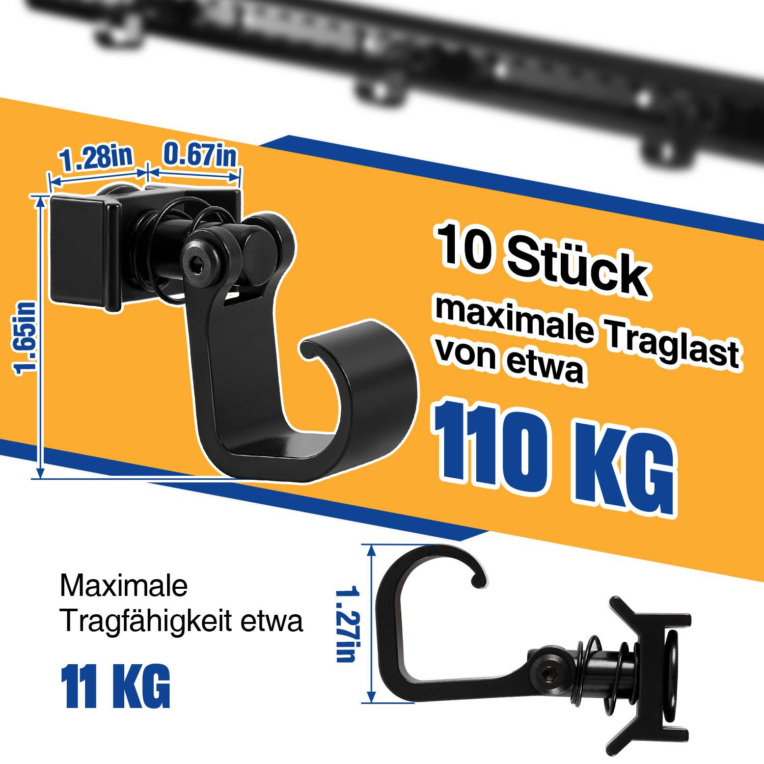 Single Fitting mit Haken für Airlineschiene Endbeschlag Endfittinge Zurrschiene 10 Stück