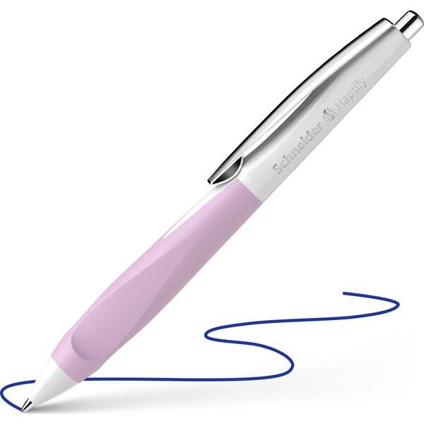 Kugelschreiber Haptify weiß-flieder Mine Express 775 M blau