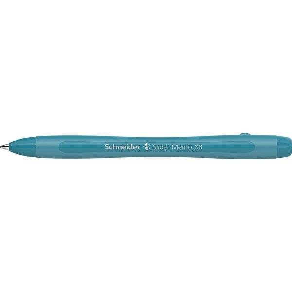 Kugelschreiber Slider Memo XB teal/blau