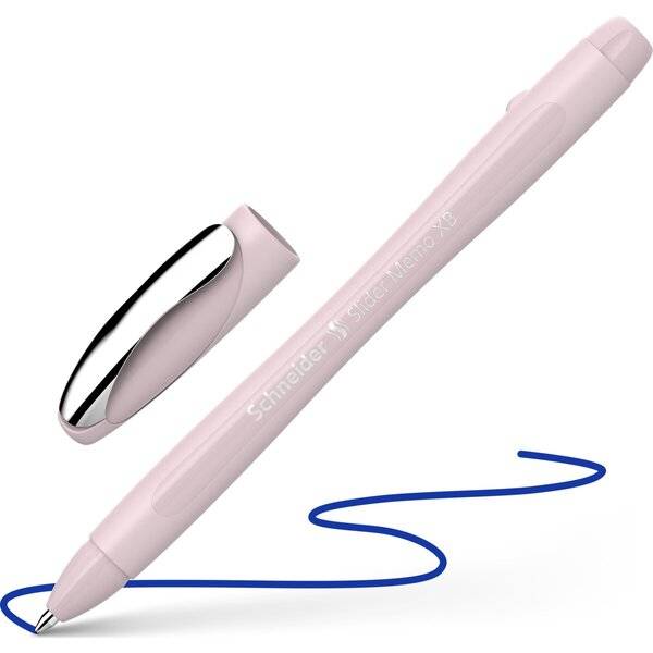 Kugelschreiber Slider Memo XB pearl/blau