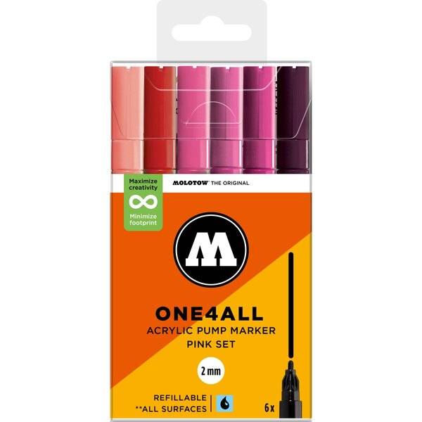 Acrylmarker One4All 127HS Pink Set