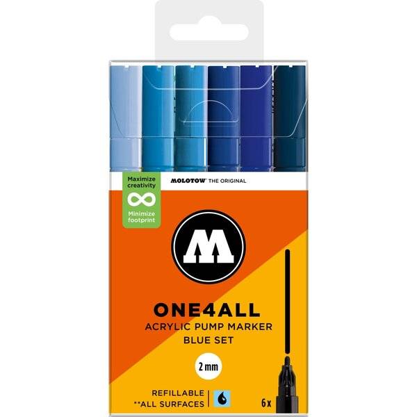 Acrylmarker One4All 127HS Blue Set