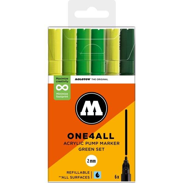 Acrylmarker One4All 127HS Green Set