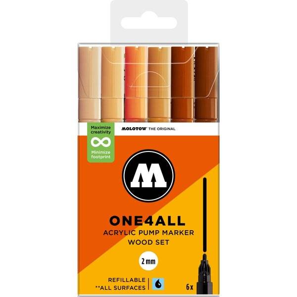 Acrylmarker One4All 127HS Wood Set