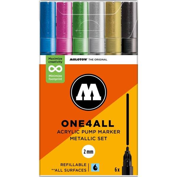 Acrylmarker One4All 127HS Metallic Set