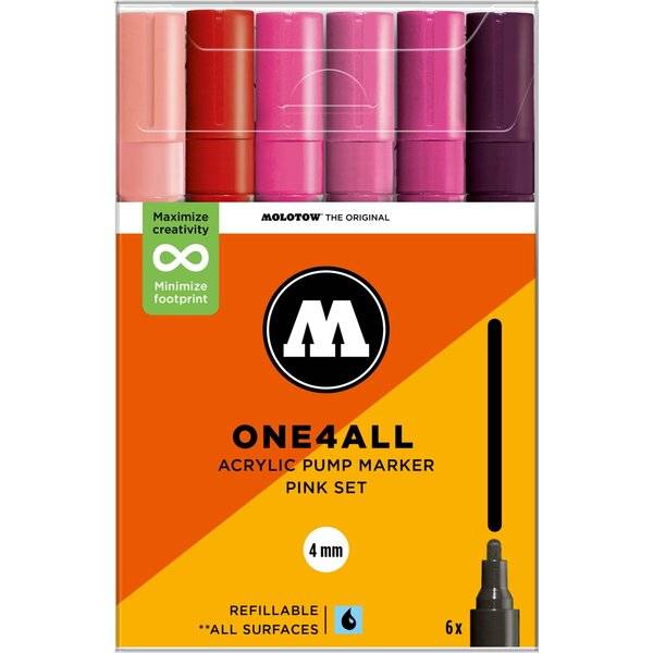 Acrylmarker One4All 227HS Pink Set