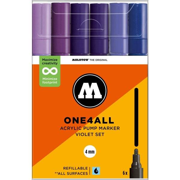 Acrylmarker One4All 227HS Violet Set