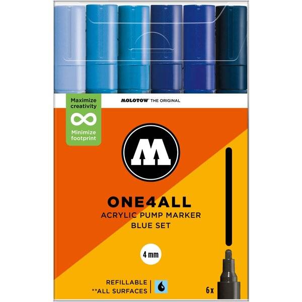 Acrylmarker One4All 227HS Blue Set