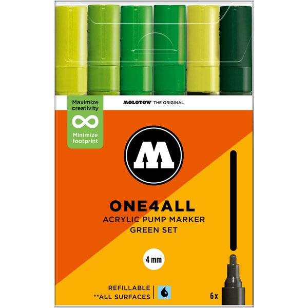 Acrylmarker One4All 227HS Green Set