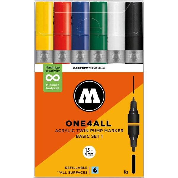 Acrylmarker One4All Twin Basic Set 1
