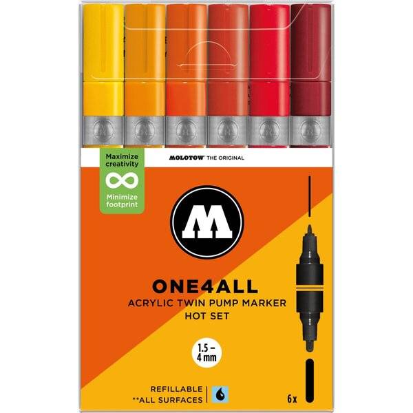 Acrylmarker One4All Twin Hot Set