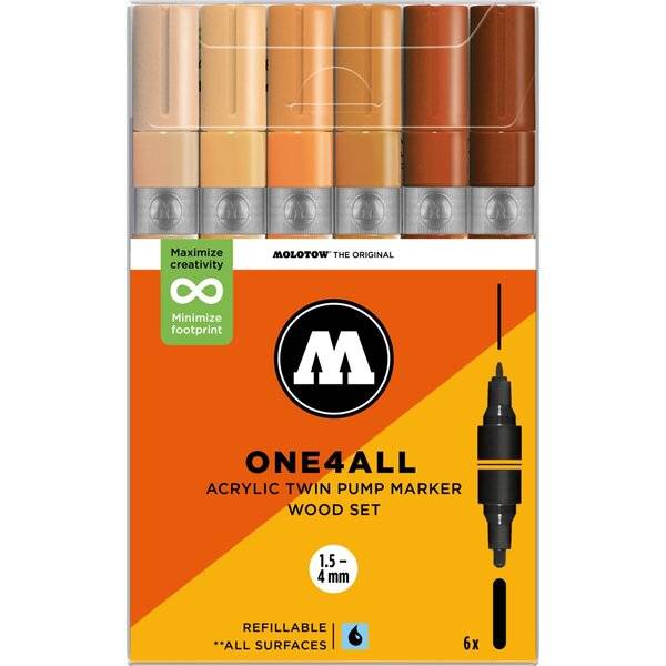 Acrylmarker One4All Twin Wood Set
