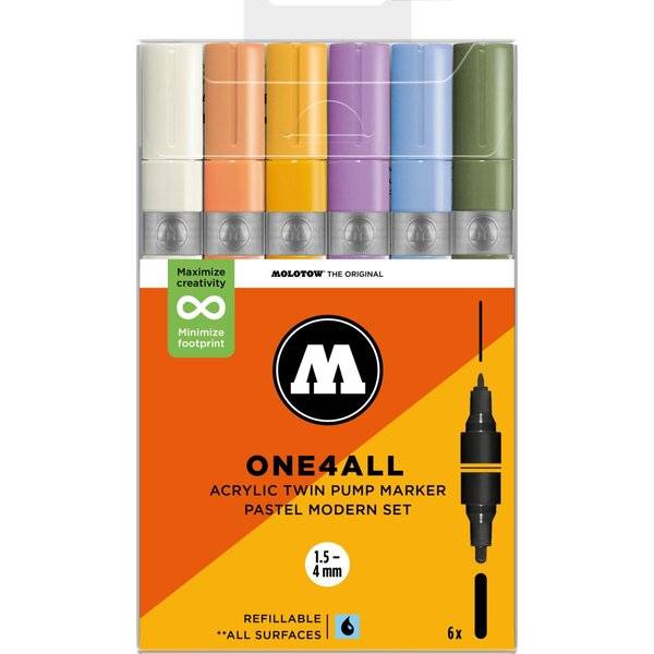Acrylmarker One4All Twin Pastel Modern Set