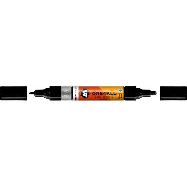 Acrylmarker One4All Twin Glossy #252 schwarz glanz