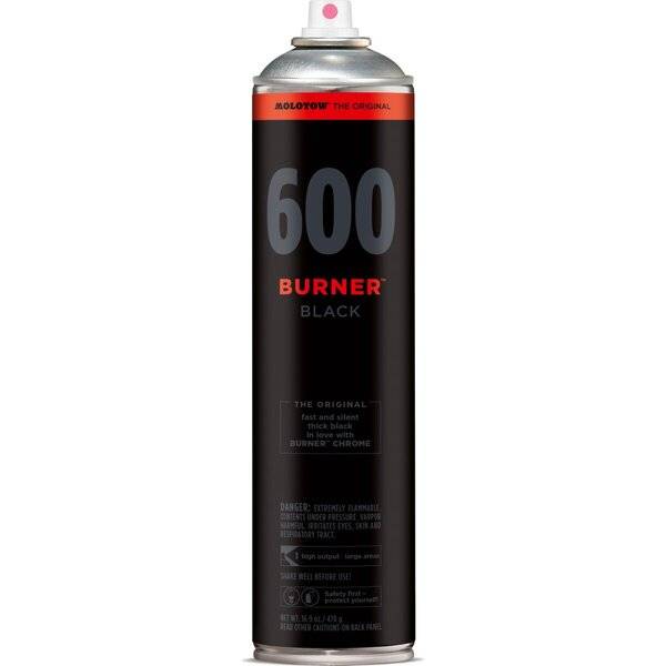 Spray BURNER black 600ml schwarz