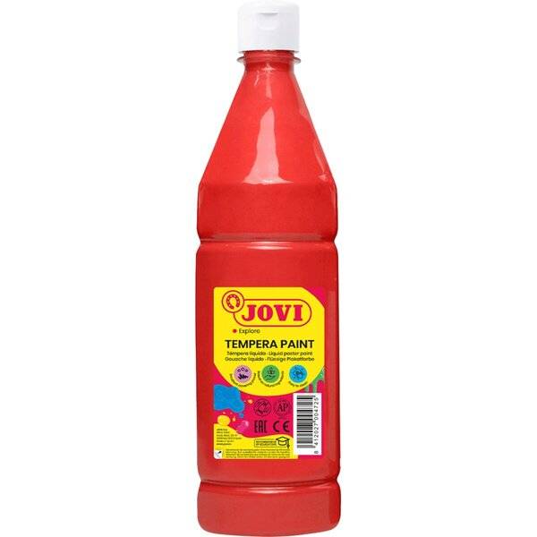 Flüssige Plakatfarbe 1000ml Flasche, zinnoberrot