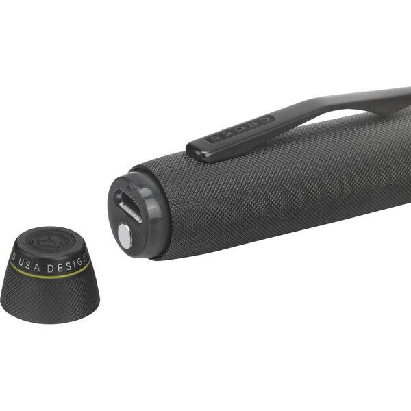 Kugelschreiber Tech Pro mit Stylus Schwarz strukturiert,mit Gravurfeld