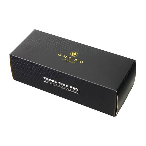 Kugelschreiber Tech Pro mit Stylus Schwarz strukturiert,mit Gravurfeld