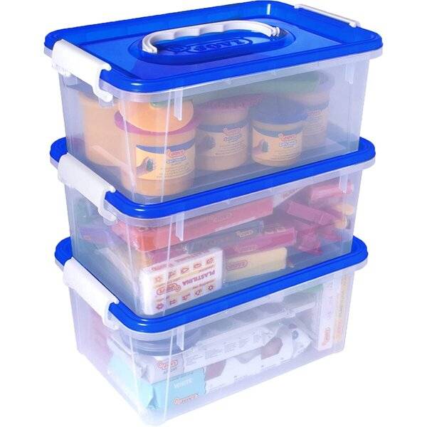 Aufbewahrungsbox Schulmaterial 6 Stück