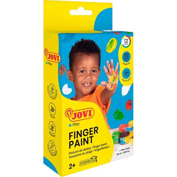 Fingerfarben farbig sortiert 6er Schachtel, 35ml