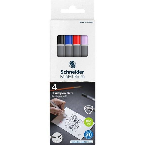 Brushpen Paint-It 070 Karton-Etui 4 Stück sortiert